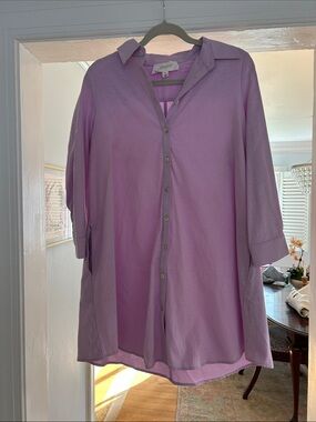 Pomander Place Tuckernuck lavender button down dresss